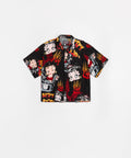 Betty Boop Biker Women's Viscose Button-Down Plus Size Shirt - Black